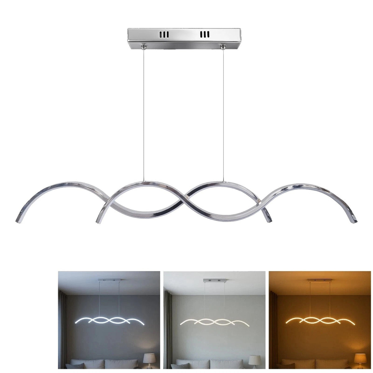 Lampadario LED sospensione 25W design moderno intrecciato dimmer