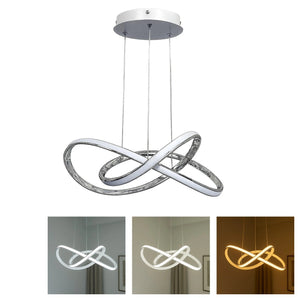 Lampadario LED 40W nastro infinito dimmerabile con telecomando