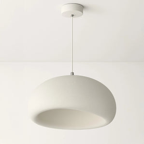 Lampadario in Schiuma Effetto Pietra Wabi-Sabi Bianco E27