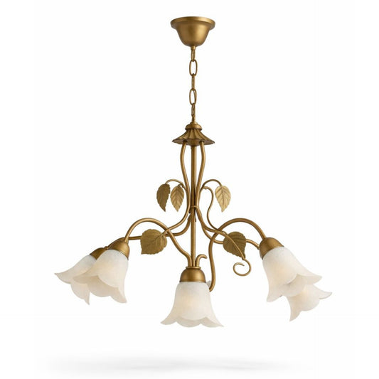 Lampadario Interno Vintage in Vetro per Elegante Illuminazione