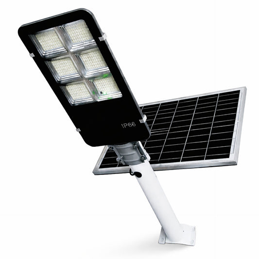 Lampione Solare 400W LED Esterno con Sensore e Pannello Monocristallino