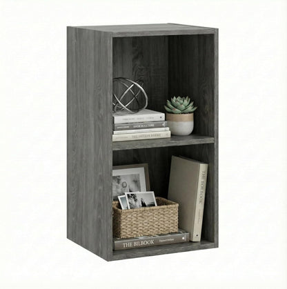 Libreria da Terra in Legno Verticale Salvaspazio con Ripiani