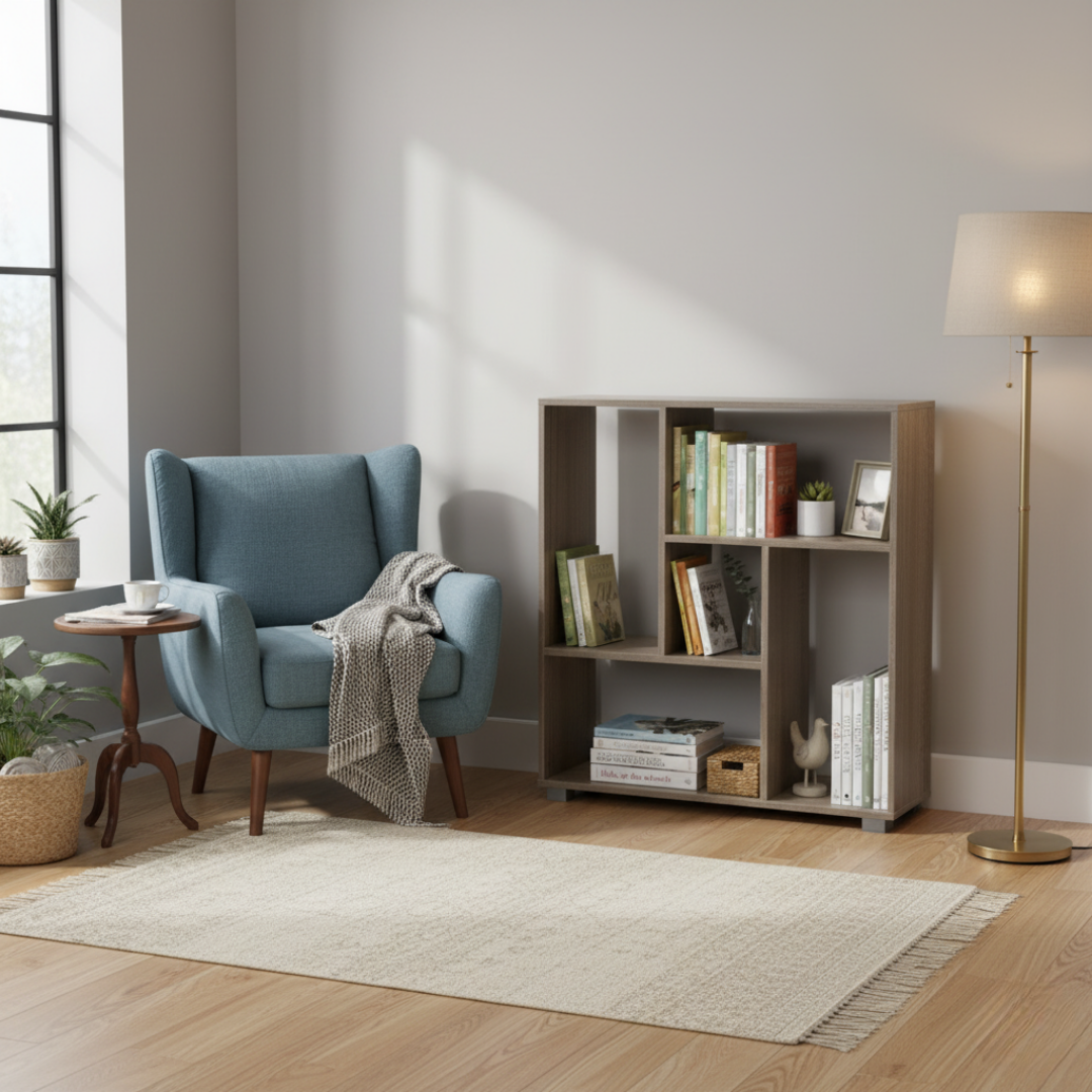 Libreria in Legno con 5 Ripiani Italo