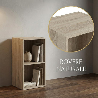 Libreria da Terra in Legno Verticale Salvaspazio con Ripiani