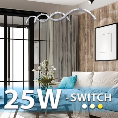 Lampadario LED sospensione 25W design moderno intrecciato dimmer
