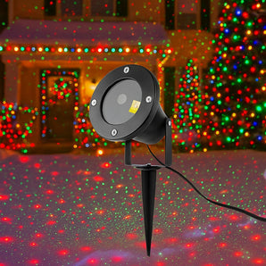 Proiettore Laser Rosso e Verde IP55 con Telecomando per Esterni