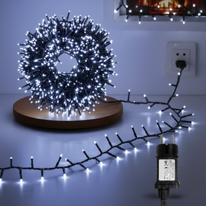 Luci di Natale 1000 LED 40m Catena Luminosa IP44 Interno Esterno Decorazioni Natalizie