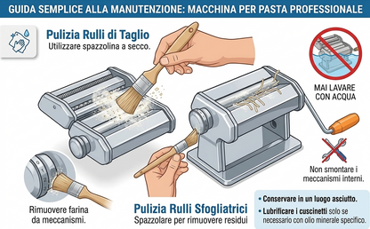 Macchina Manuale per Pasta Fresca in Acciaio Inox