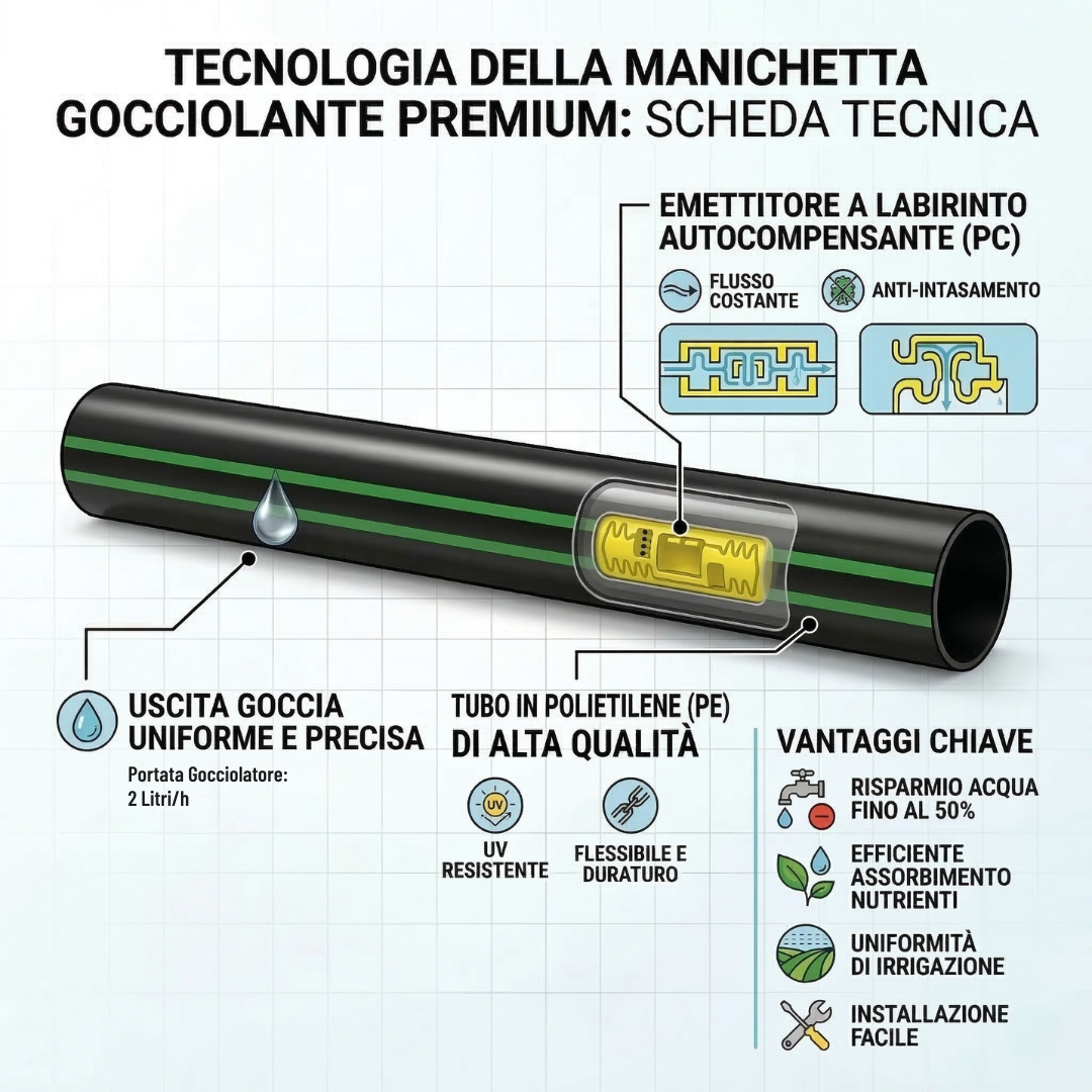 Manichetta Gocciolante per Irrigazione