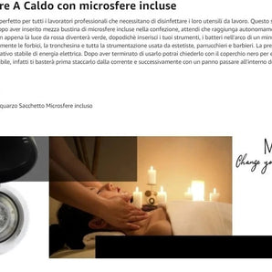 Sterilizzatore al Quarzo 100W con Microsfere per Utensili Beauty