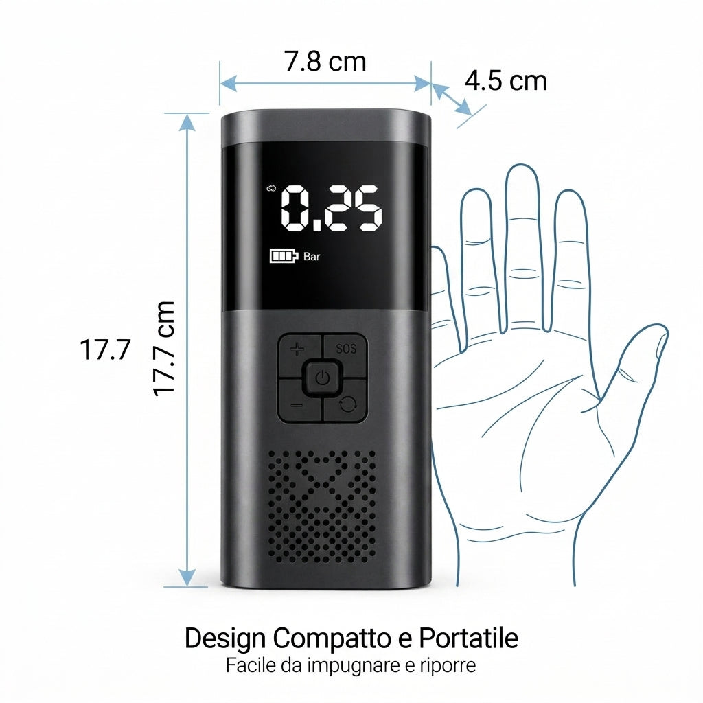 Dimensioni mini compressore aria portatile VC-027
