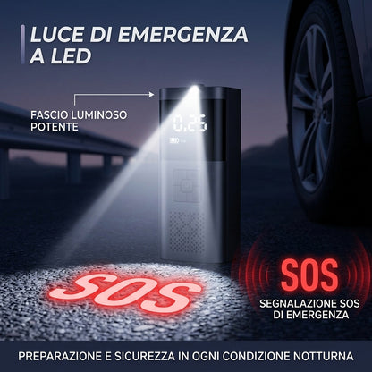 Mini compressore VC-027 con luce LED e funzione SOS