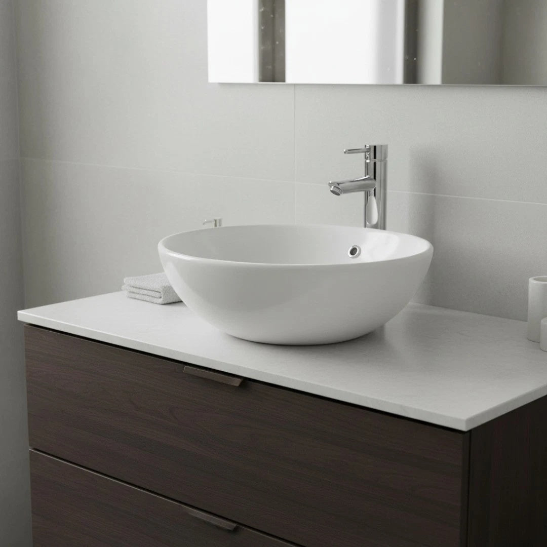 Rubinetto Bagno Cromato Monocomando con Piletta e Flessibili
