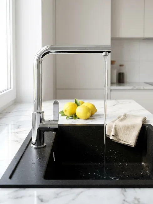 Miscelatore Cucina Inox Canna Alta Girevole 360°