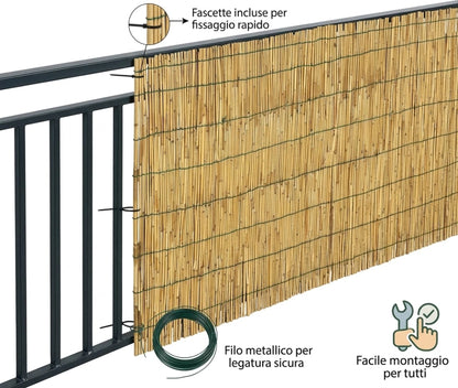 Arella Bambù Pelato Privacy Balcone Giardino