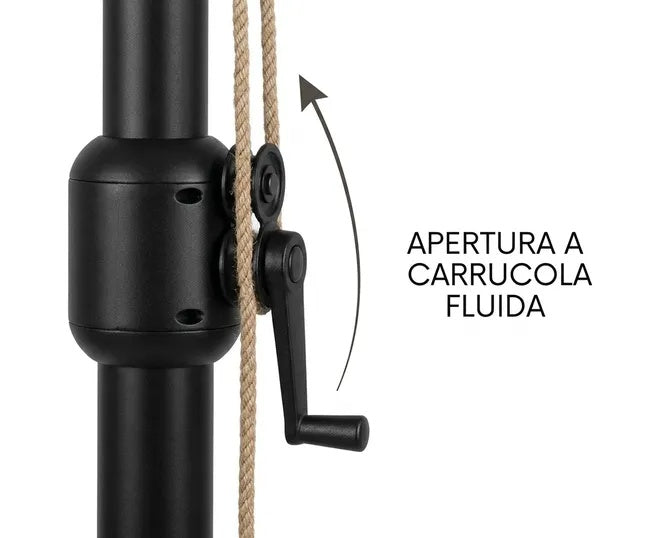 Ombrellone Giardino 3x3 Tortora Palo Centrale AirVent