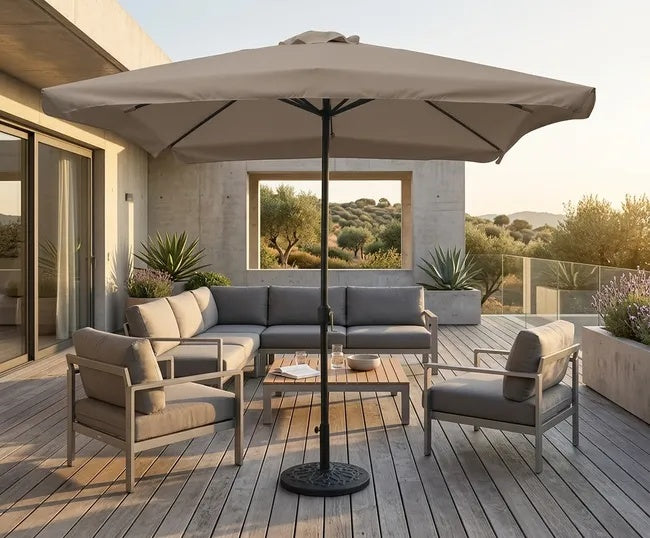 Ombrellone Giardino 3x3 Tortora Palo Centrale AirVent