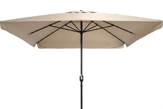 Ombrellone Palo Centrale 3x2 Beige Acciaio Antivento