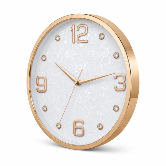 Orologio da Parete Oro Rosa 30 cm Quadrante Perlato Decorativo