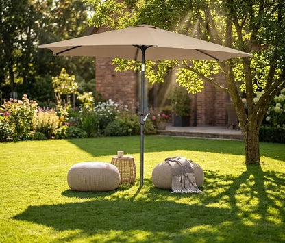 Ombrellone da Giardino 270 cm Beige Inclinabile