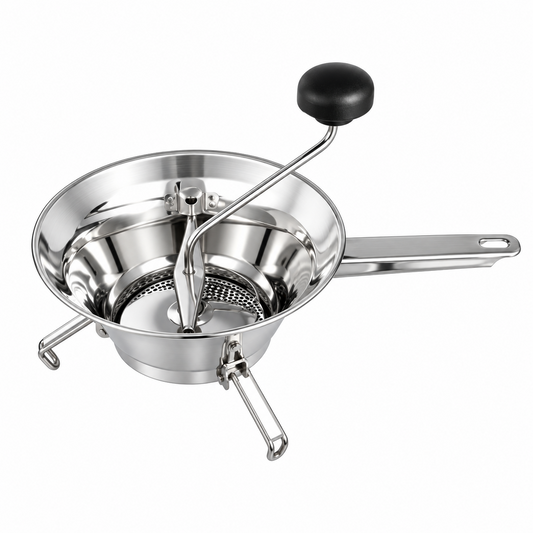 Passaverdura manuale Rondò 24 cm in acciaio inox con manovella
