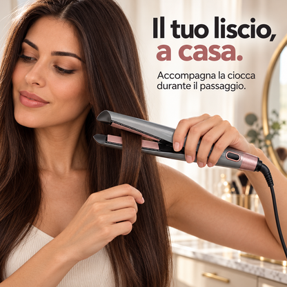 Utilizzo della piastra per capelli lisci