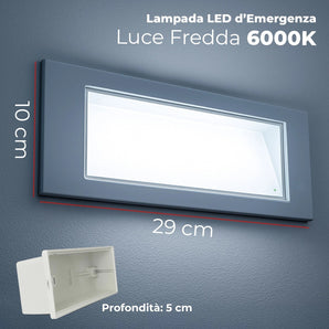 Luce di Emergenza LED a Incasso
