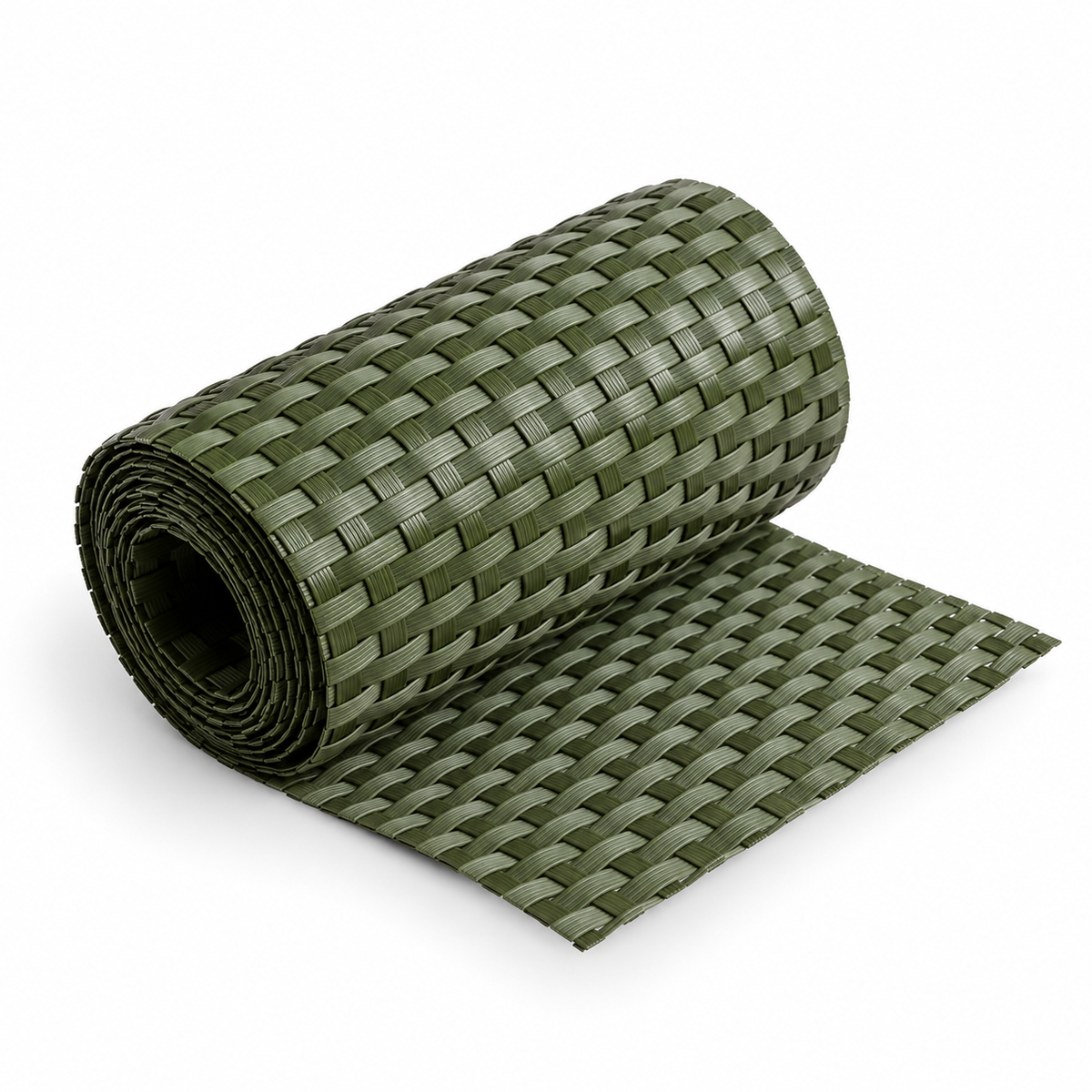 striscia 255 × 19 cm – Verde muschio su sfondo bianco