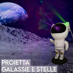 Proiettore LED Astronauta Galaxy con Telecomando e Timer USB