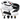 Pulitore a vapore portatile 2500W con accessori su sfondo bianco