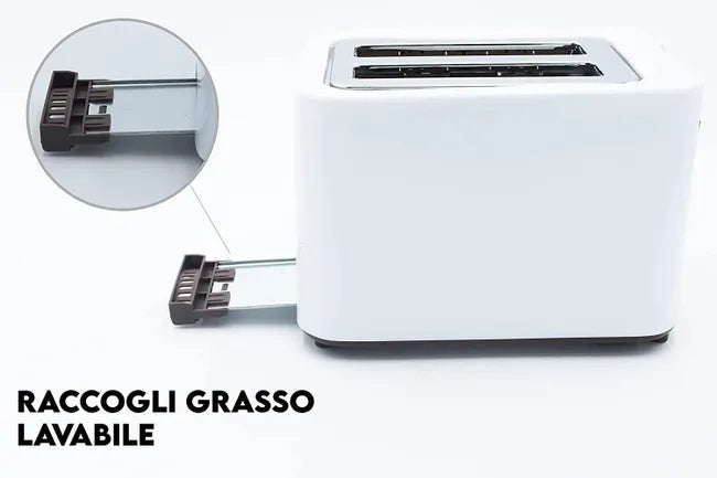Tostapane Elettrico 700W Doppia Fetta 7 Livelli
