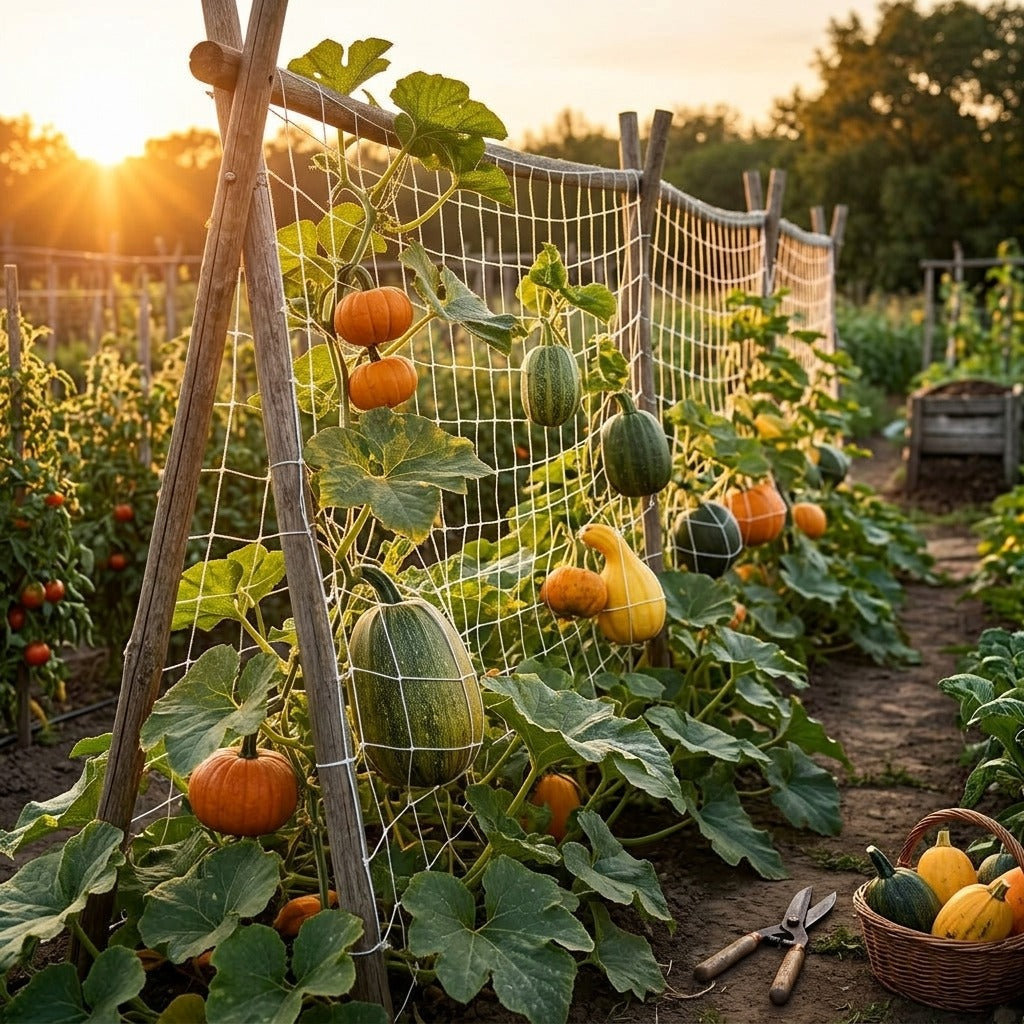 Climbing Net for Vegetable Gardens