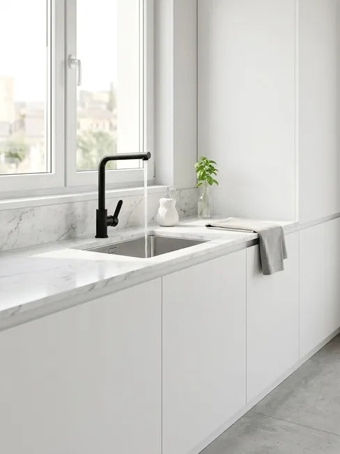 Miscelatore Cucina Nero Monocomando Canna Alta