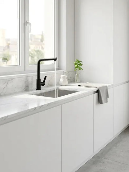 Miscelatore Cucina Nero Monocomando Canna Alta