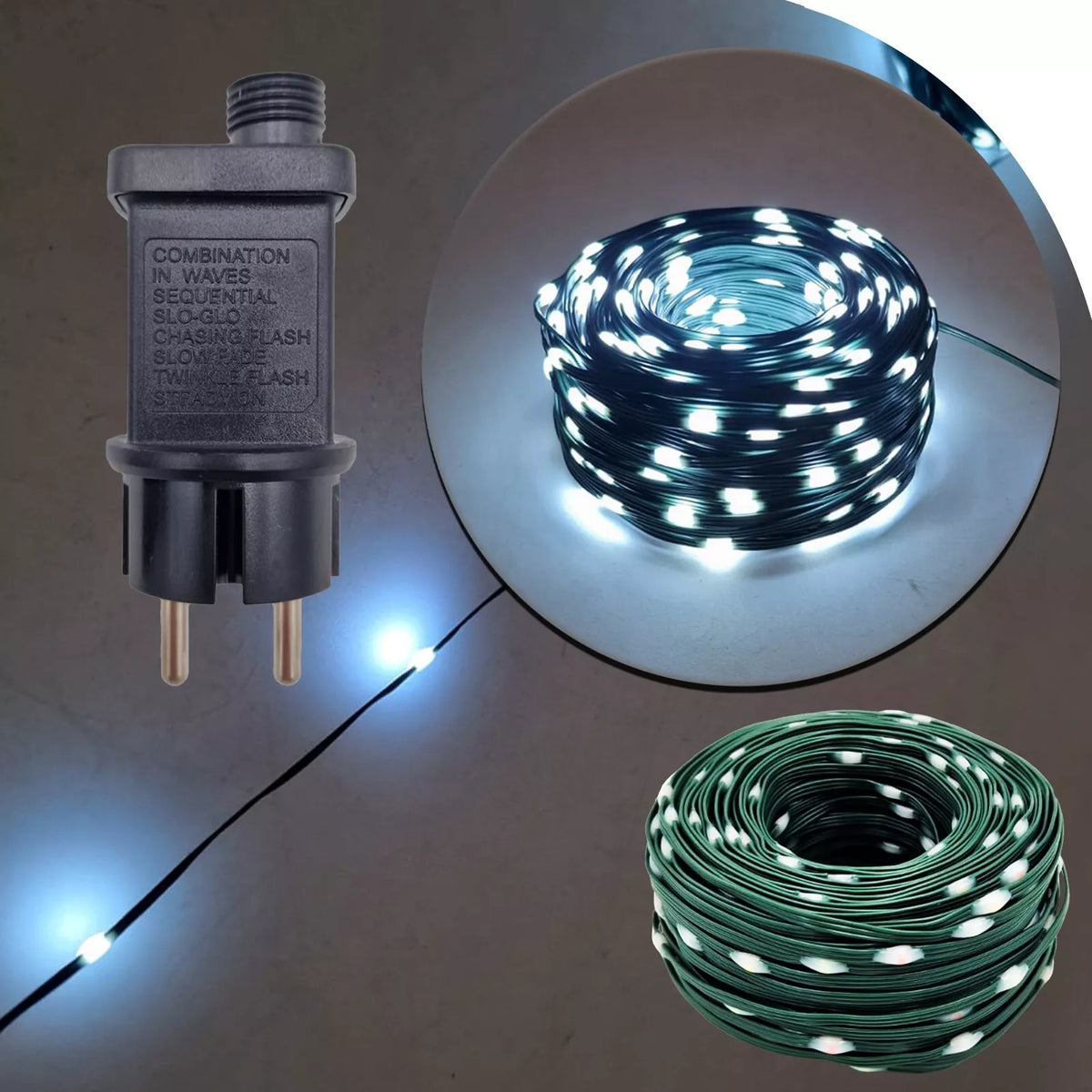 Luci di Natale 500 LED 50m Catena Luminosa con Giochi di Luce IP44 Interno Esterno