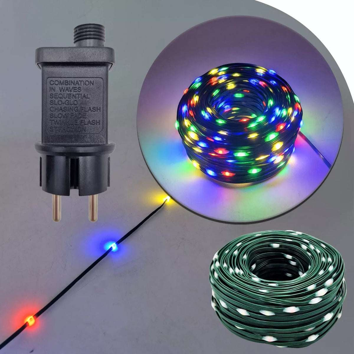Luci di Natale 500 LED 50m Catena Luminosa con Giochi di Luce IP44 Interno Esterno