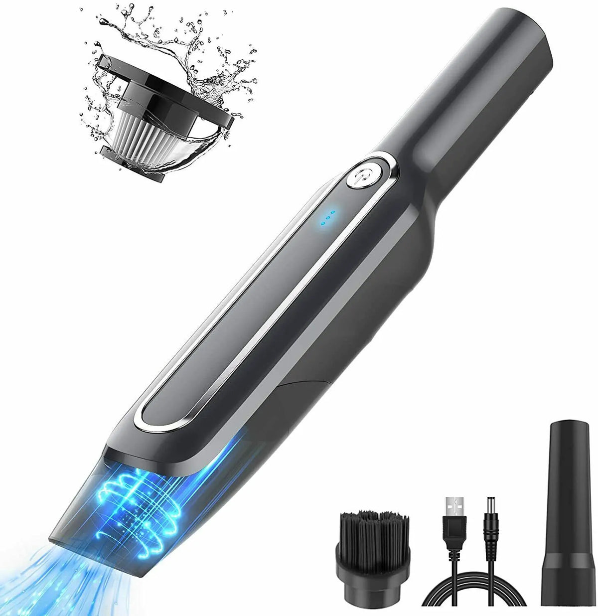 Aspirabriciole Portatile USB Ricaricabile Senza Fili per Casa e Auto