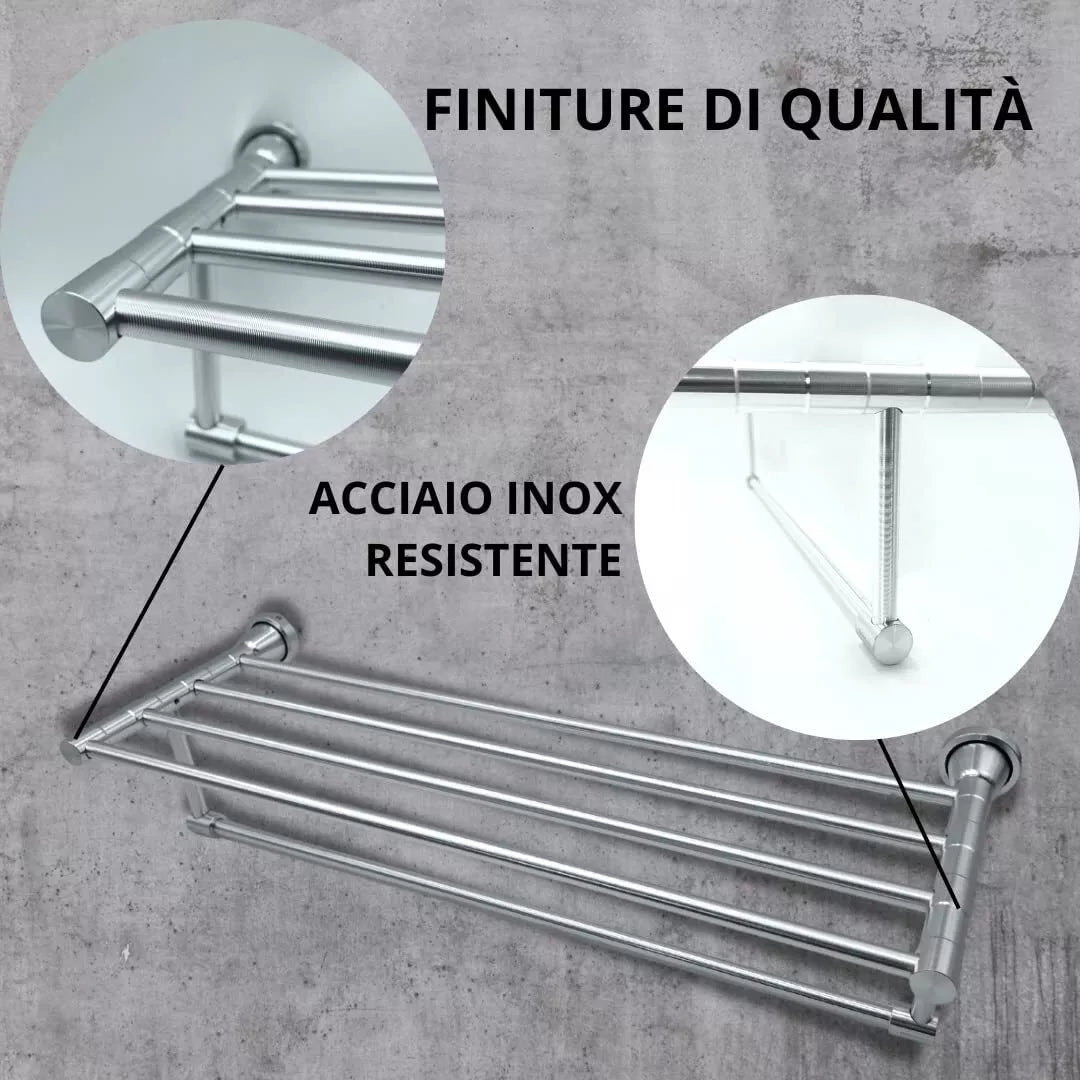 Stendibiancheria multiscomparto in Acciaio resistente interno ed esterno