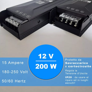 Trasformatore 12V/24V Regolabile, IP20, Converter Affidabile