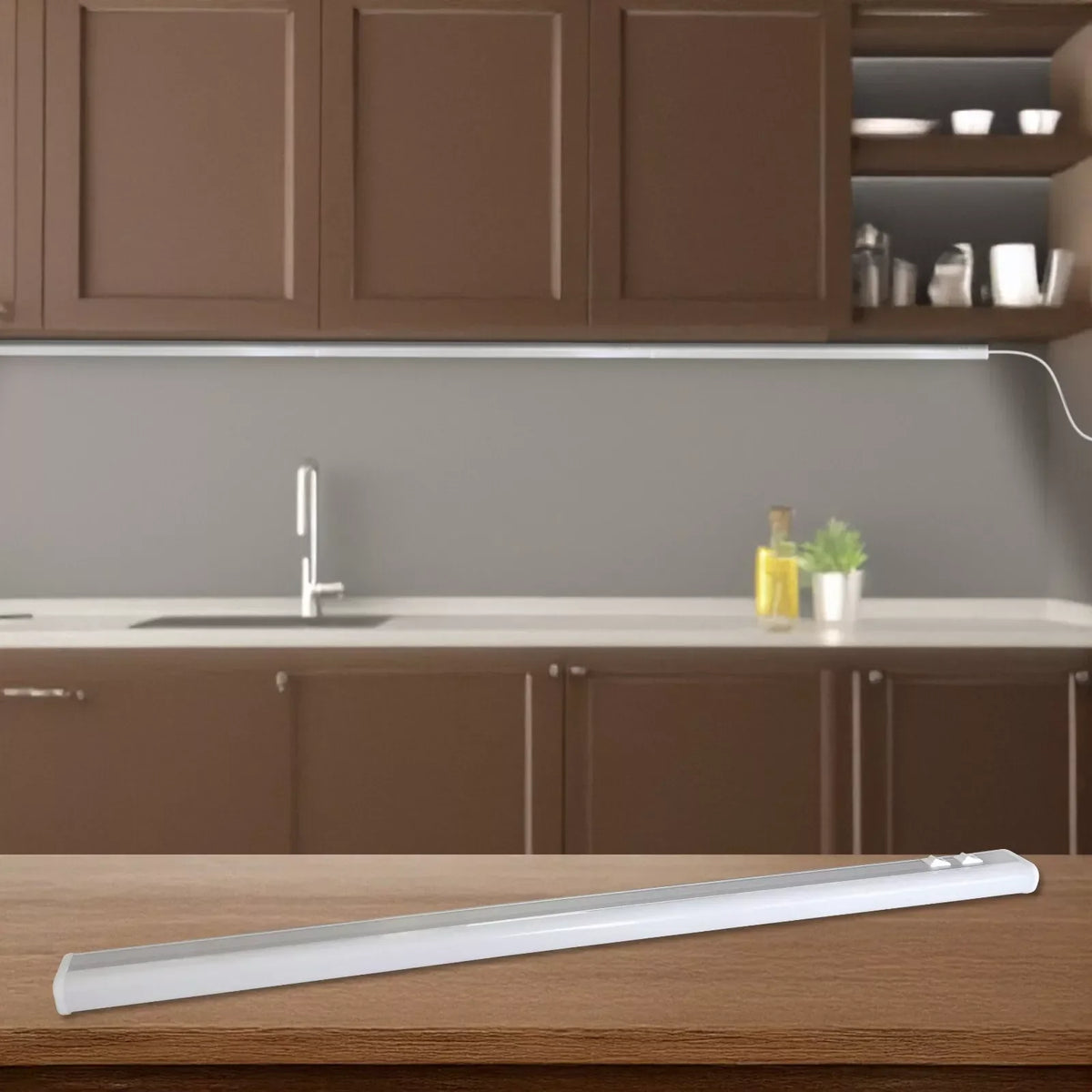 Barra LED Sottopensile Basso Consumo per Cucina con Cambio Luce e Kit Fissaggio