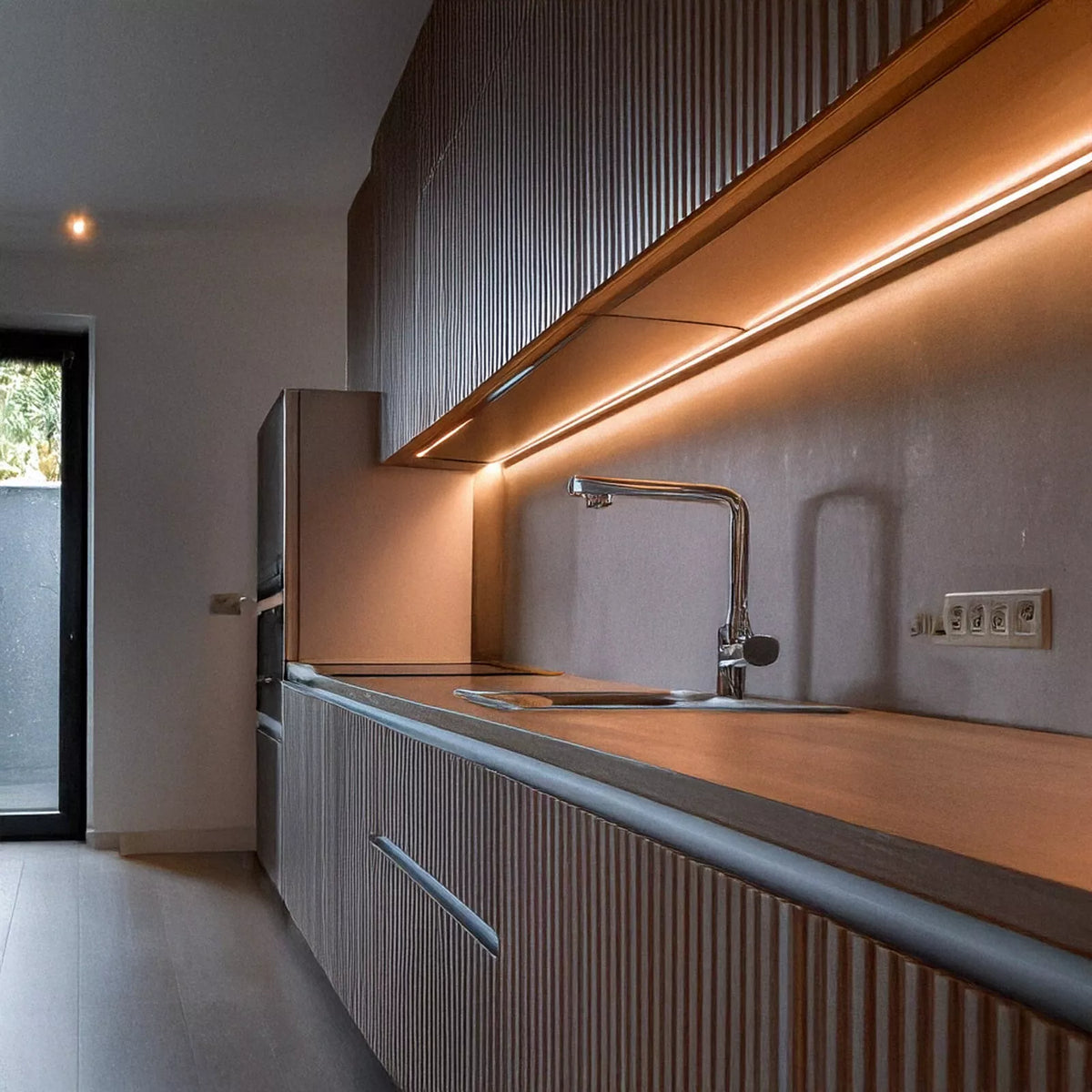 Barra LED Sottopensile Basso Consumo per Cucina con Cambio Luce e Kit Fissaggio