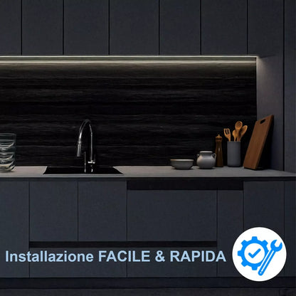 Barra LED Sottopensile Basso Consumo per Cucina con Cambio Luce e Kit Fissaggio