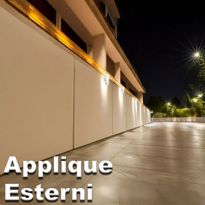 Coppia Lampade per Parete IP54 Up & Down 60W vari modelli esterno minimal