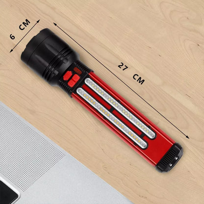 Torcia LED Tattica Militare Ricaricabile USB e Solare, Ultra Potente IP66