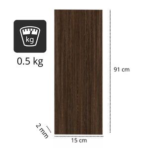 MAKA Pavimento PVC Adesivo Effetto Legno Wenge (15 PZ) 2m²