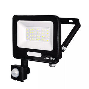 Faro LED 6000K con Sensore PIR, IP65, 30W 50W Regolabile per Esterno