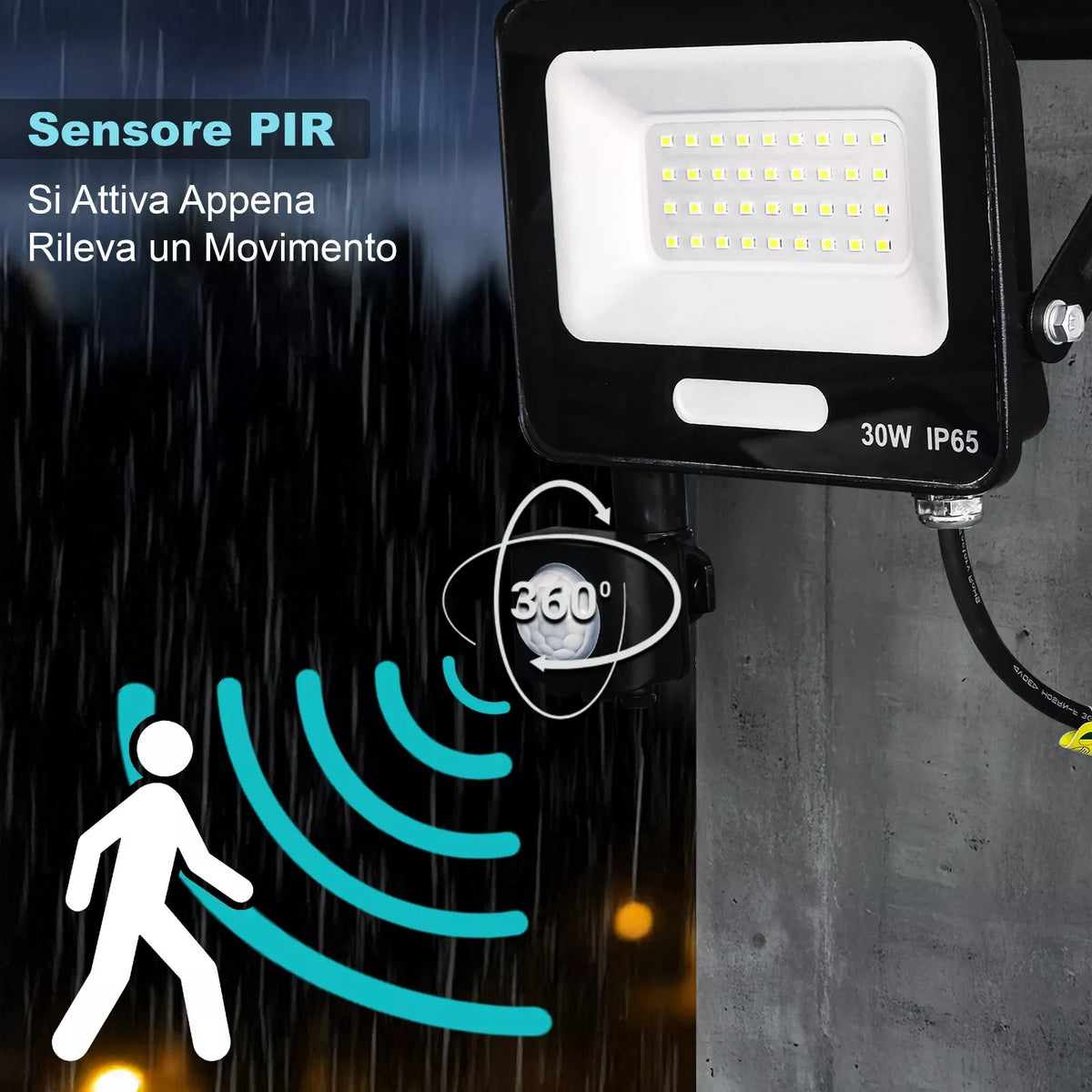 faro LED con sensore

faro LED 6000K

faro LED IP65

faro LED per esterno

faro LED 30W

faro LED 50W

faretto LED regolabile

faro LED con sensore di movimento

