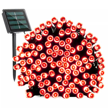 Catena Luminosa Solare 7M 100 LED Colorate per Esterno, 8 Modalità vari colori disponibili