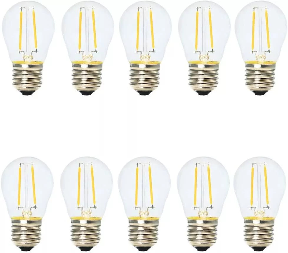 Lampadine LED Filamento E27 2W equivalente a 22W 3500K Luce Calda Vintage 10 Pezzi