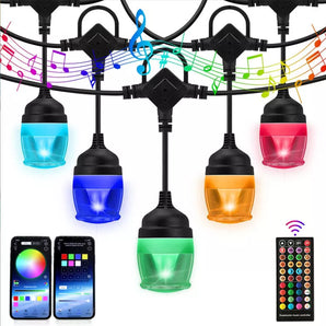 Catena Luminosa LED Esterno RGB 11M, IP65, Telecomando e App, Timer